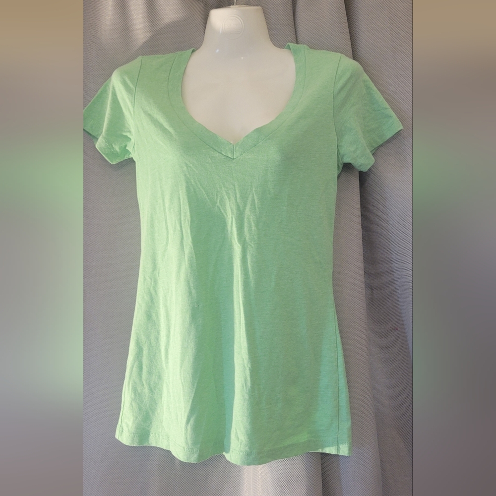 Next Level Apparel Light Green V-Neck Tee